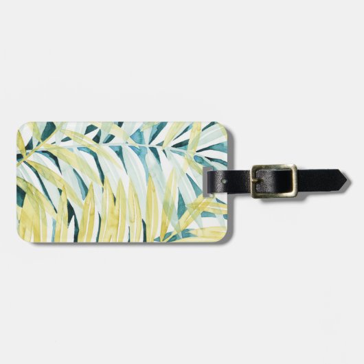Sunlit Palmen - Palme-Blätter Gepäckanhänger (Vorderseite horizontal)
