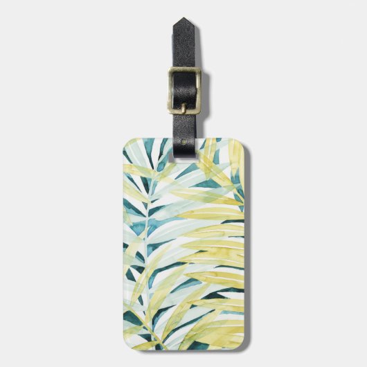 Sunlit Palmen - Palme-Blätter Gepäckanhänger (Vorderseite vertikal)