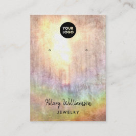 Sunlit Pastell Rainbow Grunge Earring Display Visitenkarte
