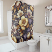 Sunlit Petals und Lila Haze Duschvorhang (Beispiel)