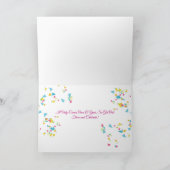 Sunlit Pink Hydrangea Happy Birthday Card Karte (Innenseite)