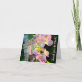 Sunlit Pink Hydrangea Vielen Dank Karte (Vorderseite)