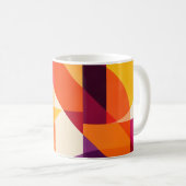 Sunlit Plum Orange Geometric Abstract Kaffeetasse (VorderseiteRechts)
