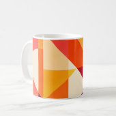 Sunlit Plum Orange Geometric Abstract Kaffeetasse (Vorderseite Links)