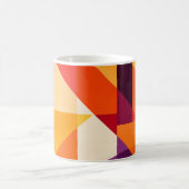 Sunlit Plum Orange Geometric Abstract Kaffeetasse (Mittel)