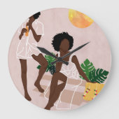 Sunlit Queens Große Wanduhr (Vorderseite)