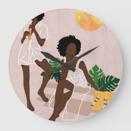 Sunlit Queens Große Wanduhr