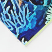 Sunlit Reef Life Glow Kunst Fleecedecke (Ecke)