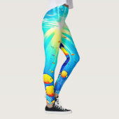 Sunlit Reef Life Glow Kunst Leggings (Rechts)