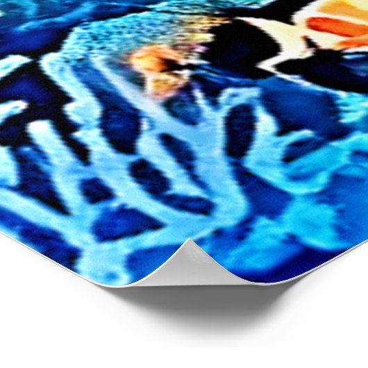 Sunlit Reef Life Glow Kunst Poster (Ecke)