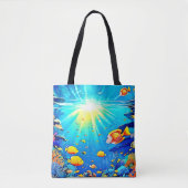Sunlit Reef Life Glow Kunst Tasche (Vorderseite)