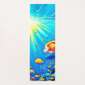 Sunlit Reef Life Glow Kunst Yogamatte (Rückseite)