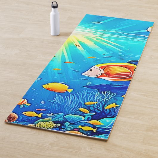 Sunlit Reef Life Glow Kunst Yogamatte (Beispiel)