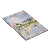Sunlit Riverside Village Impressionist Notebook Notizblock (Rechte Seite)