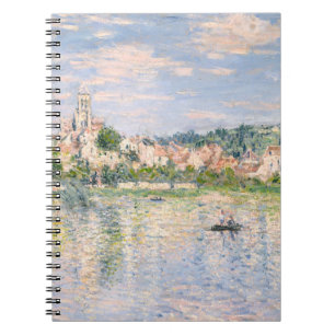 Sunlit Riverside Village Impressionist Notebook Notizblock