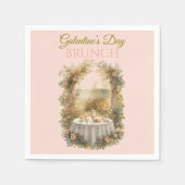 Sunlit Rococo Garden Galentine Brunch Table Floral Serviette (Vorderseite)