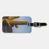 Sunlit Saguaro Cactus Customizable Gepäckanhänger (Vorderseite horizontal)