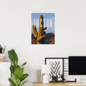 Sunlit Saguaro Tucson Scene Poster (Heimbüro)