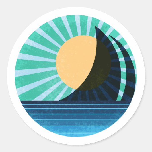 Sunlit Sail Sticker Aquamarin (Vorderseite)