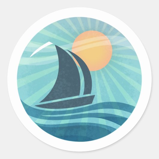 Sunlit Sail Sticker Aquamarin intensiv (Vorderseite)