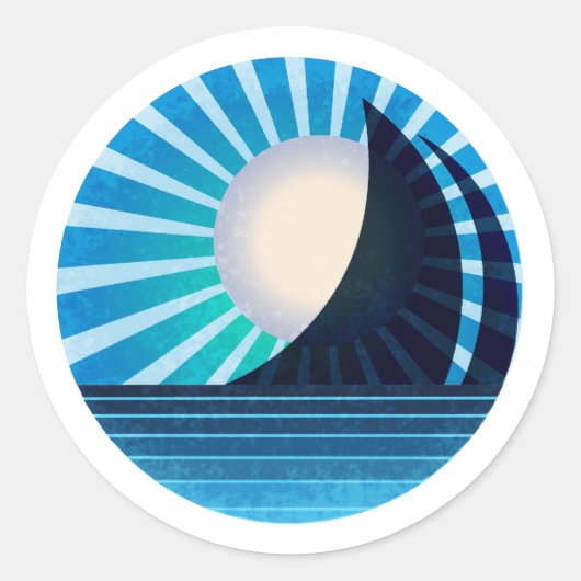 Sunlit Sail Sticker Mitternacht (Vorderseite)