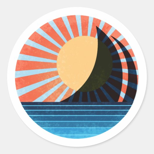 Sunlit Sail Sticker Rot (Vorderseite)
