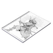 Sunlit Samurai Precision Line Art Notizblock (Linke Seite)