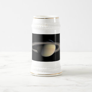 Sunlit Saturn Gas Giant Planet von Cassini Bierglas