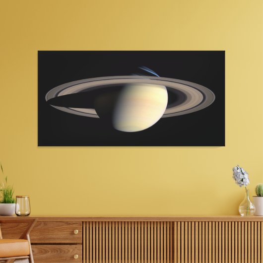 Sunlit Saturn Gas Giant Planet von Cassini Leinwanddruck (Insitu (Wohnzimmer))