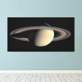 Sunlit Saturn Gas Giant Planet von Cassini Leinwanddruck (Insitu (Holzboden))