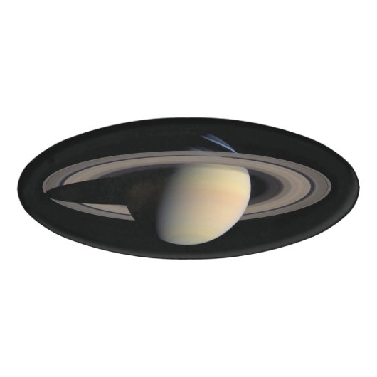 Sunlit Saturn Gas Giant Planet von Cassini Namenschild (Vorderseite)