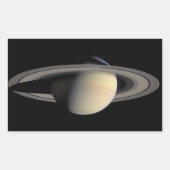 Sunlit Saturn Gas Giant Planet von Cassini Rechteckiger Aufkleber (Vorderseite)