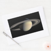 Sunlit Saturn Gas Giant Planet von Cassini Rechteckiger Aufkleber (Umschlag)