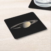 Sunlit Saturn Gas Giant Planet von Cassini Rechteckiger Pappuntersetzer (angewinkelt)