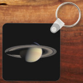 Sunlit Saturn Gas Giant Planet von Cassini Schlüsselanhänger (Rückseite)