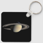 Sunlit Saturn Gas Giant Planet von Cassini Schlüsselanhänger (Rückseite)