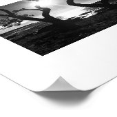 Sunlit Shore Hawaii Schwarz-Weiß-Fotografie Poster (Ecke)