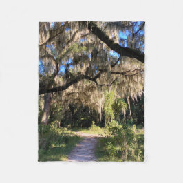 Sunlit Spanish Moss Fleecedecke