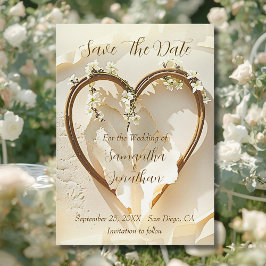 Sunlit Spring Heart Save The Date