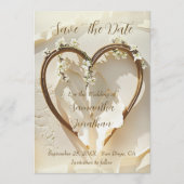 Sunlit Spring Heart Save The Date (Vorderseite)