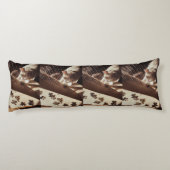 Sunlit Strings — Cat & Harp Serenity Body Pillow Seitenschläferkissen (Rückseite)