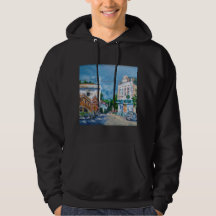 Sunlit Town Street Impressionist T-Shirt | Europea
