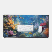 Sunlit Tropical Underwater Coral Reef Schreibtischunterlage (Tastatur & Maus)