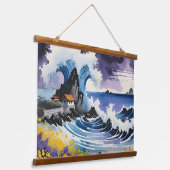 Sunlit Voyage und Seaspray Shoreline Wandteppich Mit Holzrahmen (Gewinkelt)