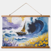 Sunlit Voyage und Seaspray Shoreline Wandteppich Mit Holzrahmen (Vorderseite 2)