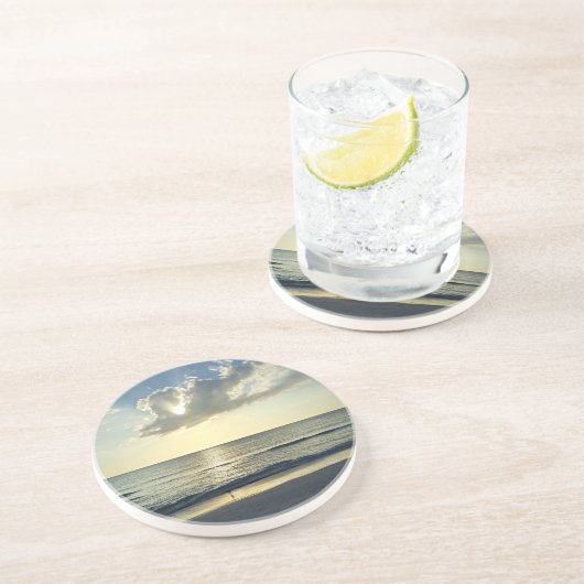 Sunlit Waves at First Light Getränkeuntersetzer (Seite)