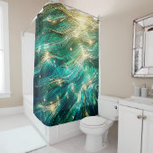 "Sunlit Waves - Vibranming Ocean Art" Duschvorhang (Beispiel)
