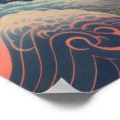 Sunlit Wavescape Poster (Ecke)