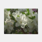 Sunlit White Azaleas Schöne Frühlingsblumen Fußmatte (Vorderseite)