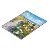 Sunlit Wildflower Path Impressionist Meadow Notizblock (Linke Seite)
